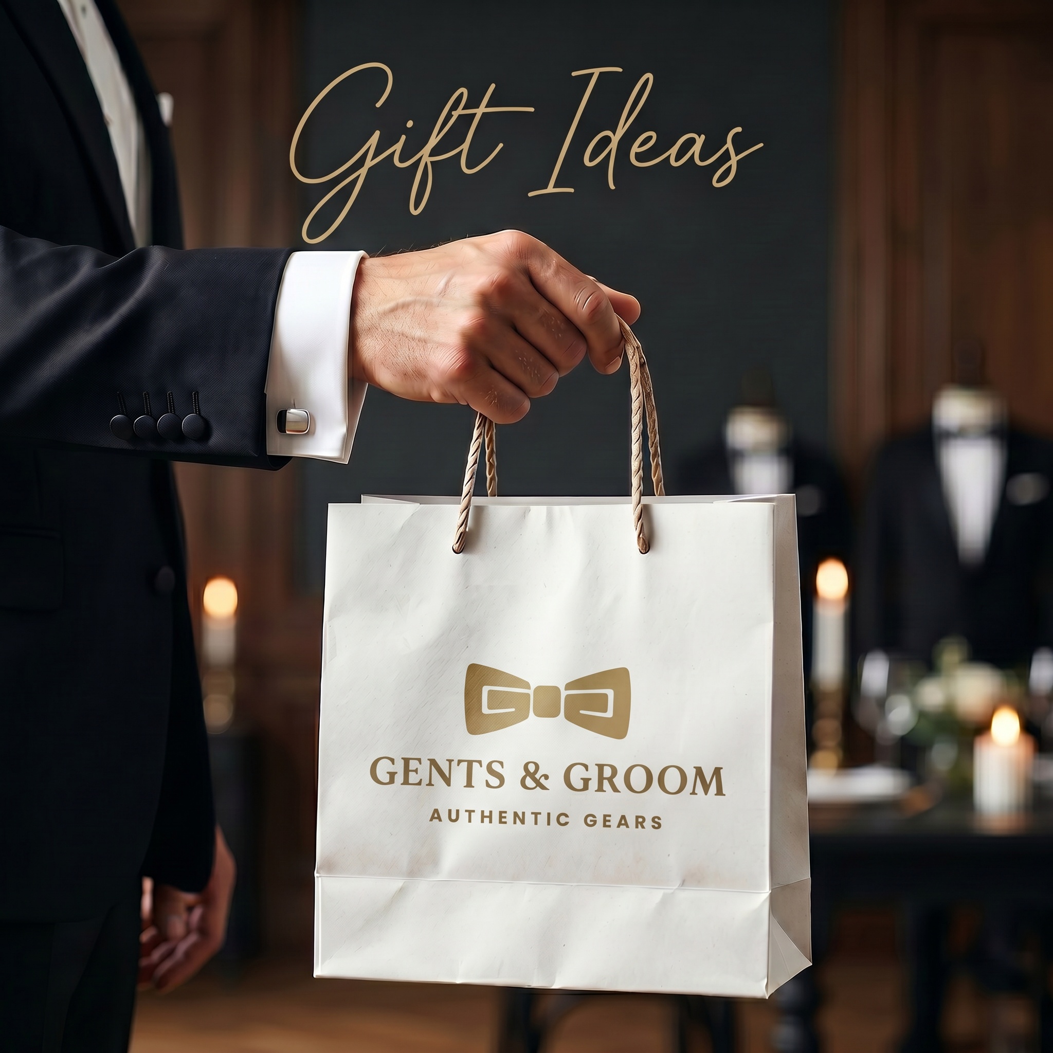 Gents and Groom Bowtie Emblem